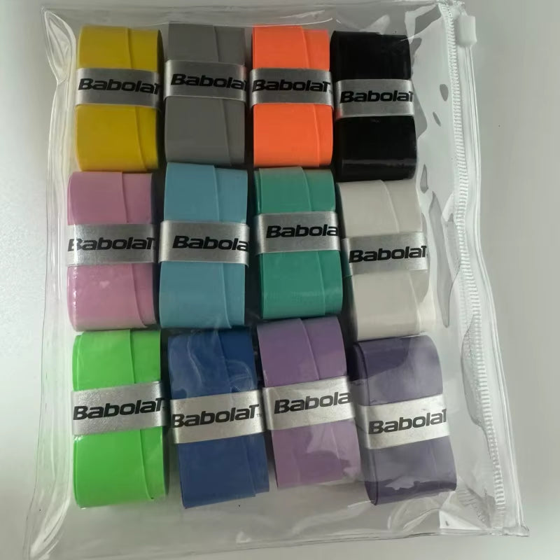 12PCS Racket Overgrip Sweat Band Absorption Tennis Badminton Racket Hand Glue Tennis Grip PU Non Slip Overgrip